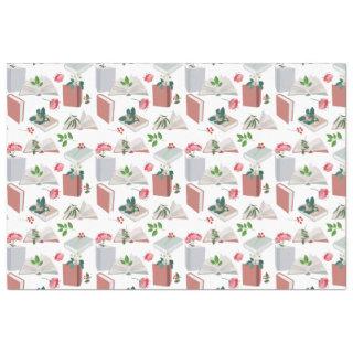 Botanical Books & Library Reading Pattern Tissue Paper