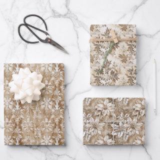 Botanical Illustrations and Beige and White Damask  Sheets