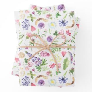 Botanical Watercolor Wildflower Gift  Sheets