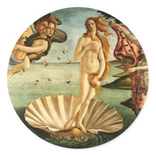 Botticelli Birth Of Venus Renaissance Art Painting Classic Round Sticker
