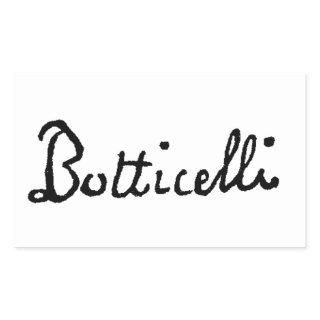 Botticelli signature rectangular sticker