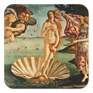 Botticelli - The Birth Of Venus Square Sticker
