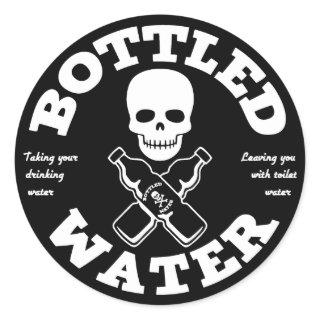 Bottled Water Classic Round Sticker