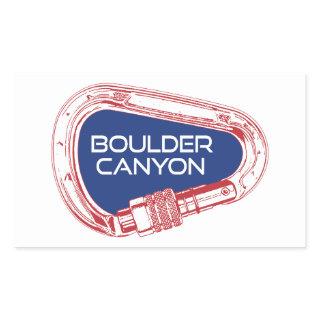 Boulder Canyon Colorado Climbing Carabiner Rectangular Sticker