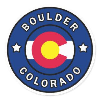 Boulder Colorado Classic Round Sticker