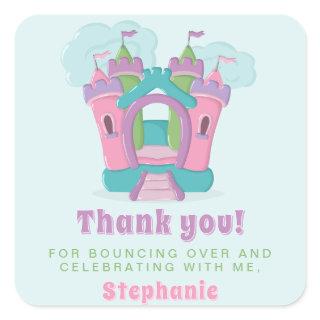 Bounce House Party Square Sticker
