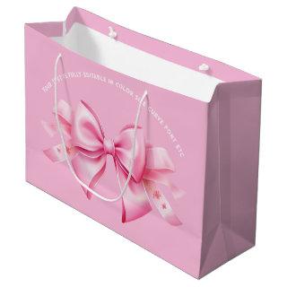 Bow on Trendy Barbiedoll Medium Light Pink  Large Gift Bag