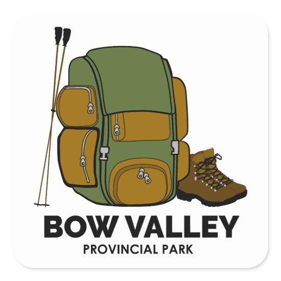 Bow Valley Provincial Park Backpack Square Sticker