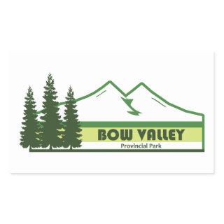 Bow Valley Provincial Park Green Stripes Rectangular Sticker