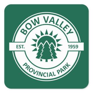 Bow Valley Provincial Park Sun Trees Square Sticker
