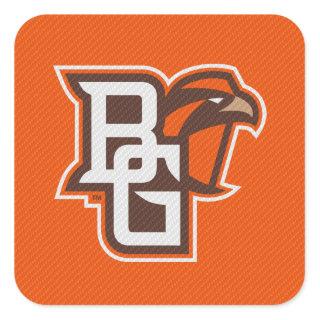 Bowling Green State Carbon Fiber Pattern Square Sticker