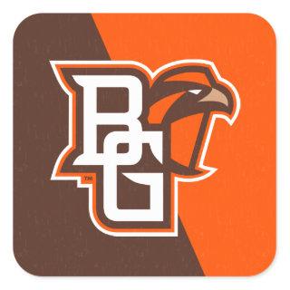 Bowling Green State Color Block Distressed Square Sticker