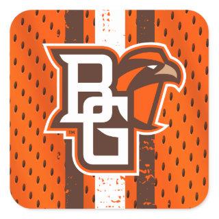 Bowling Green State Football Jersey Square Sticker