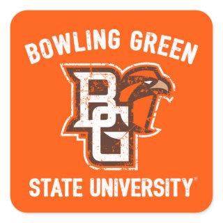 Bowling Green State University Distressed Square Sticker