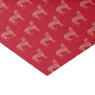 Boxer Christmas Dog Cute Silhouette Red Tissue Paper