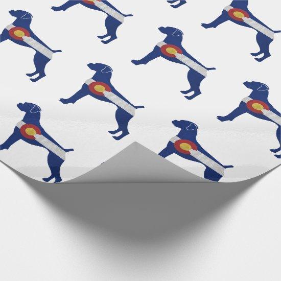 Boxer Dog Natural Ears Colorado Flag Silhouette