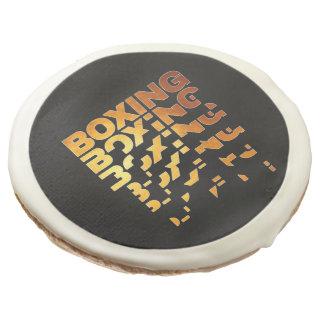 Boxing Boxer Graphic Word Art Sugar Cookie