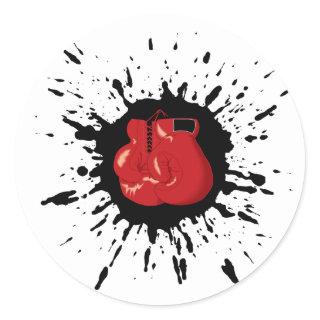 Boxing Explosion Classic Round Sticker