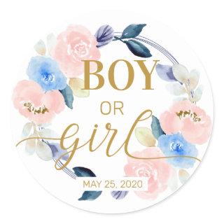 Boy or Girl Gender Reveal Stickers