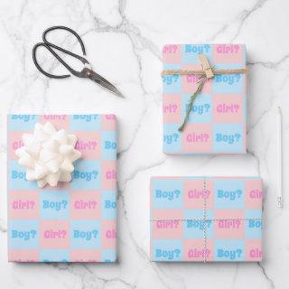 Boy or Girl Gender Reveal  Sheets