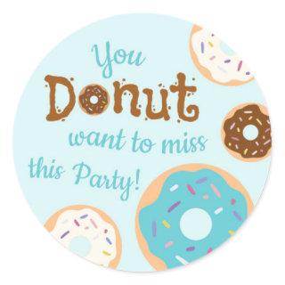 Boy's Birthday - Donut Party - Sticker 2