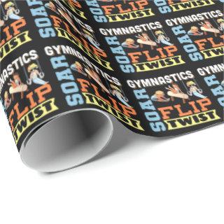 Boys Gymnastics Quote - Soar Flip Twist  Wrapping