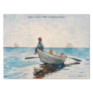 Boys In A Dory (1880) By Winslow Homer Tissue Paper