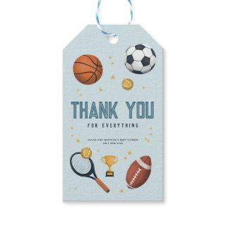 Boys Sports Thank You Baby Shower Favor Gift Tags