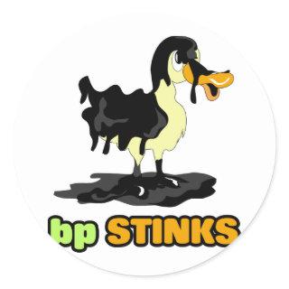 bp Stinks Classic Round Sticker