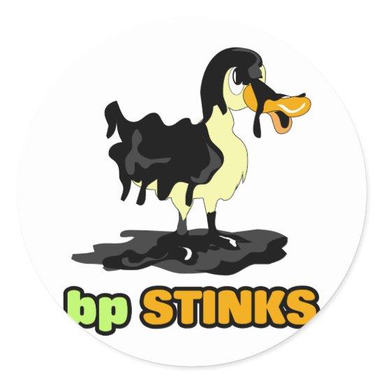 bp Stinks Classic Round Sticker