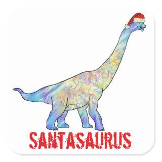 Brachiosaurus xmas Dinosaur Funny Festive Slogan  Square Sticker