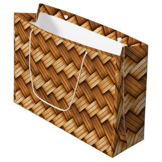 Braided wicker basket woven large gift bag