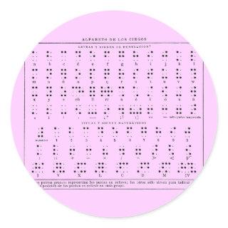 Braille Alphabet Sticker