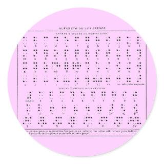 Braille Alphabet Sticker