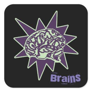 Brains! Square Sticker