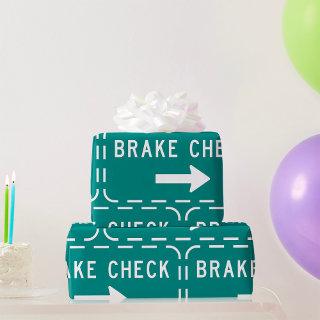 Brake Check Road Sign with Arrow