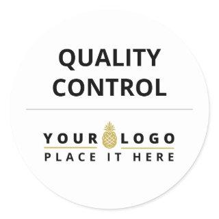 Branded Logo Quality Control Classic Round Sticker