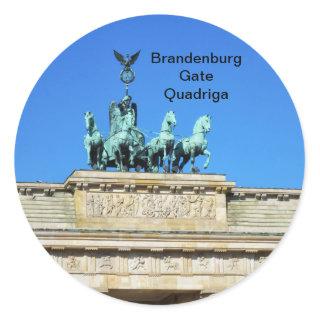 Brandenburg Gate Quadriga in Berlin, Germany Classic Round Sticker