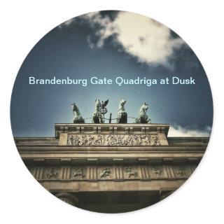 Brandenburg Gate Quadriga View in Berlin, Germany Classic Round Sticker