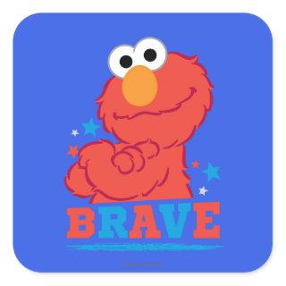 Brave Elmo Square Sticker