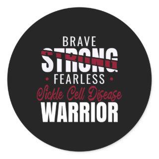 Brave Strong Fearless  Classic Round Sticker