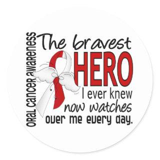 Bravest Hero I Ever Knew Oral Cancer Classic Round Sticker
