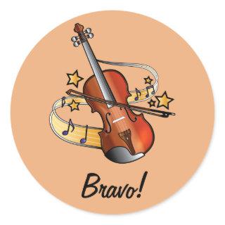 Bravo Sticker for Boy Violin Student