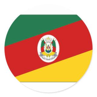 Brazil Rio Grande do Sul Flag Classic Round Sticker
