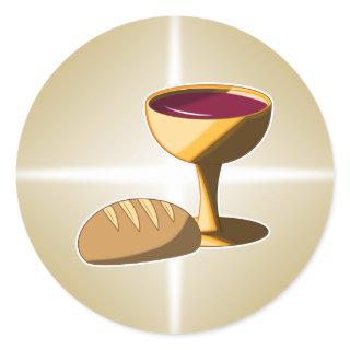 Bread and Wine The Last Supper Easter Communion Classic Round Sticker