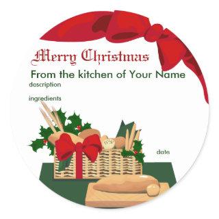 Bread Basket Christmas Gift Label