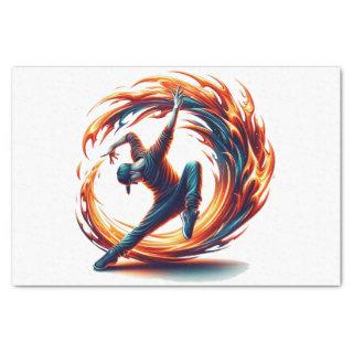 Breakdance Street Fire With Urban Energy  Tissue Paper