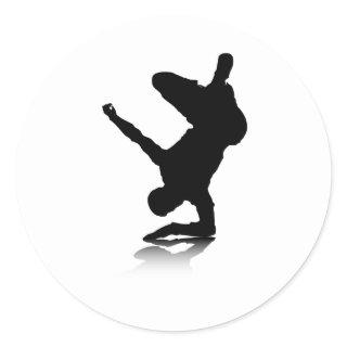 Breakdancer (on elbow) classic round sticker
