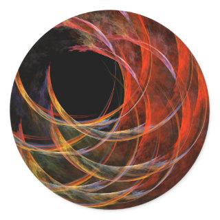 Breaking the Circle Abstract Art Round Sticker