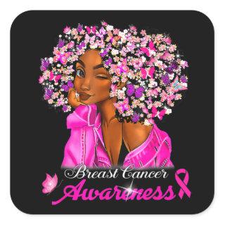 Breast Cancer Awareness African American Women Mel Square Sticker